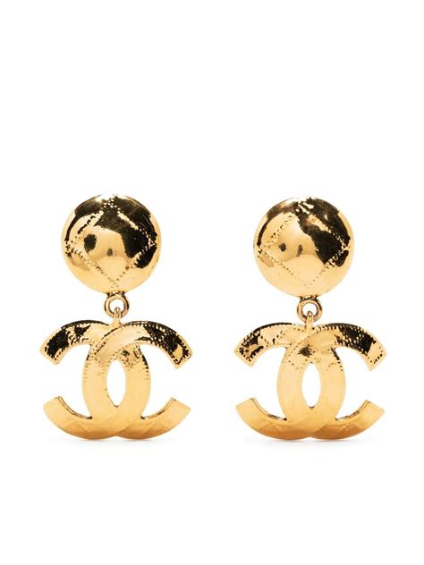 chanel cheap earrings|second hand chanel earrings.